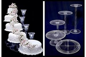 PlatinumCakeWare | 5 Tier Cascade Wedding Plastic Cake Stand | Premium Quality...