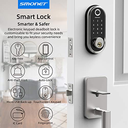 Reviews for Smart Deadbolt, Fingerprint Electronic Deadbolt Door Lock with Keypad