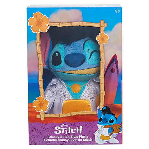 Disney Elvis Stitch Collector Plush Stuffed Animal, Alien, Officially Licensed Kids Toys For Ages 3 Up, Gifts And Presents, Amazon Exclusive #TOP4