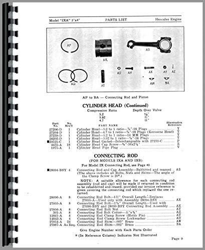 Hercules Engines IXB-5 Engine Parts Manual