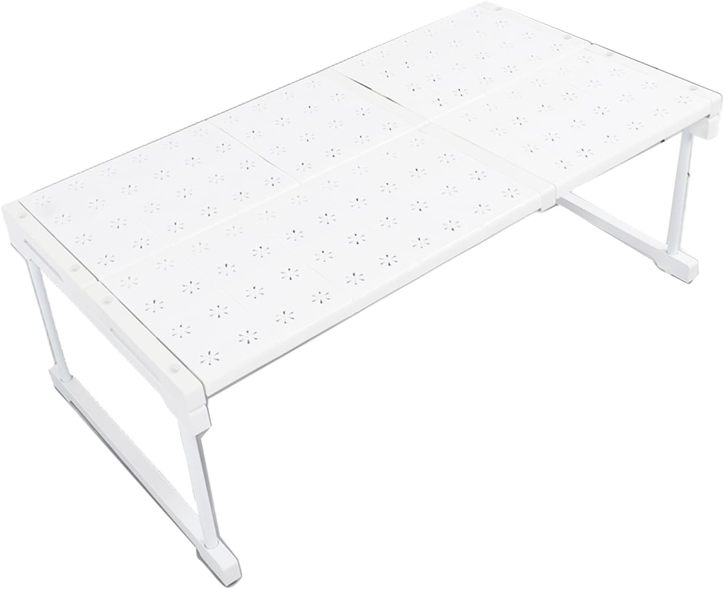 Expandable Closet Shelf, Adjustable Storage Rack for Closet and Cabinet, Telescopic Carbon Steel Organizer with 55kg Load Capacity, Fits Width up to 48cm for Home (Length 67-88cm / 26.4-34.6in)