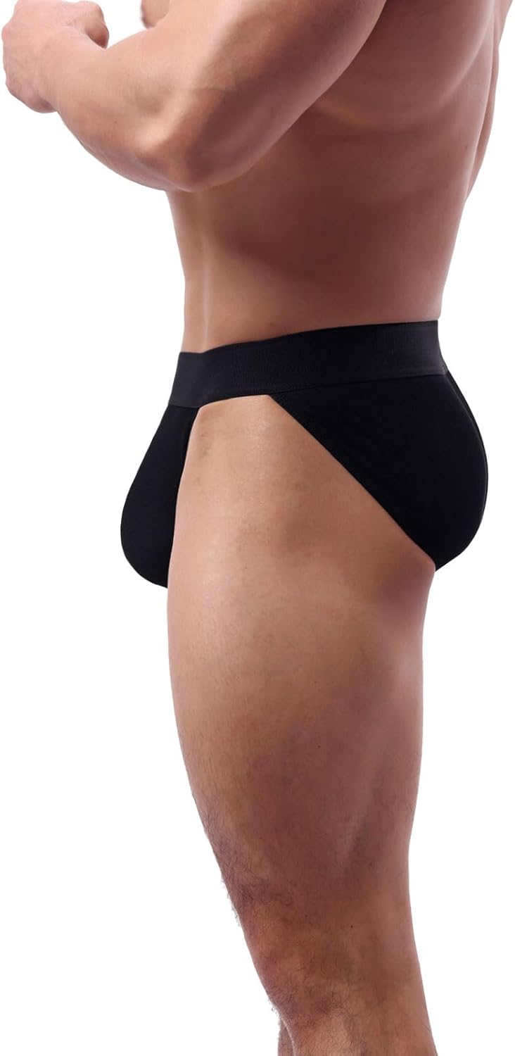 Summer Code Mens Underwear Briefs Low Rise Ribbed Bikini Underpants Cool Comfort Bulge Pouch Undies Briefs - Image 3