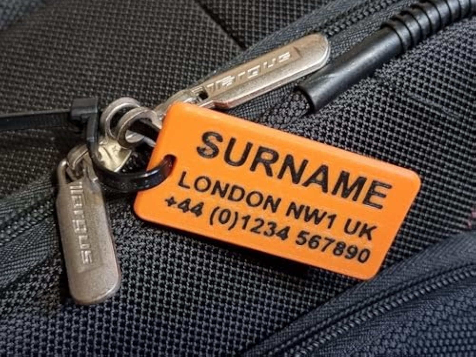 Custom 3D Printed Luggage Tag, Personalised Travel ID