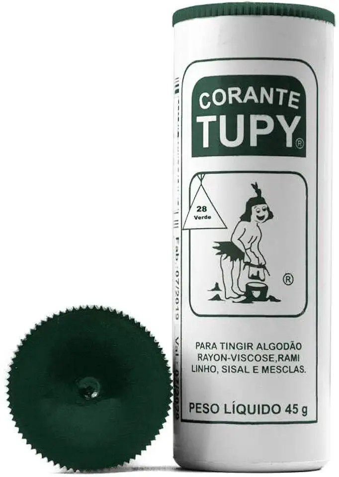 Corante Para Tingir Tecidos Roupa Artesanato 45g Tupy (Verde)
