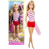 A partir de 3 años Mattel Year 2014 Barbie Career Series Muñeca de 12 pulgadas – Barbie como salvavidas (CKJ83) con collar de silbato y lata de rescate