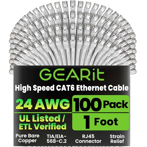 Câble Ethernet Cat6 Snagless Gearit cordon RJ45 réseau LAN informatique ordinateur