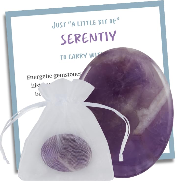 Amethyst Serentiy Energy Gemstones, Healing Stones, Gem of Sobriety, Serenity Prayer Gifts, Sobriety Gifts, Motivational Gifts, You Got This Gifts,