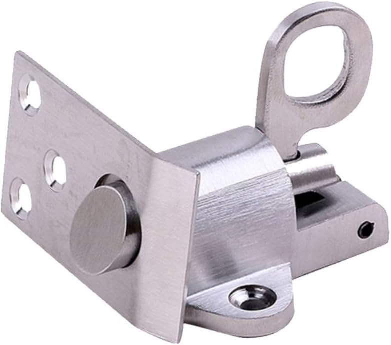 Hemoton 3pcs Stainless Steel Door Spring Bolt Latch Garage Door Safety Lock for Home Security