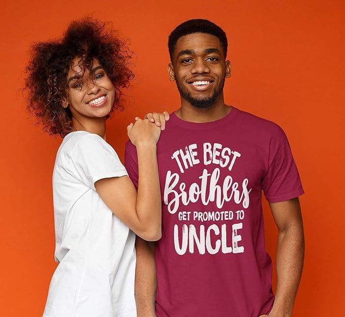 The Best Brothers Get Promoted to Uncle - Best Uncle Shirt Funny Mens Big Brother T Shirt Funcle Gifts for Men - Image 3