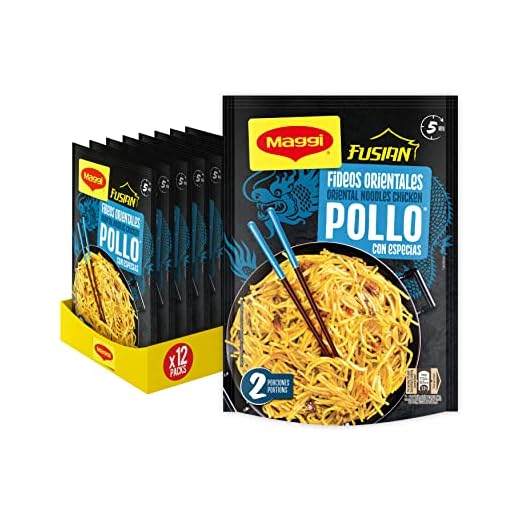 Maggi Fusian Fideos Orientales sabor Pollo, 121 g, pack 12