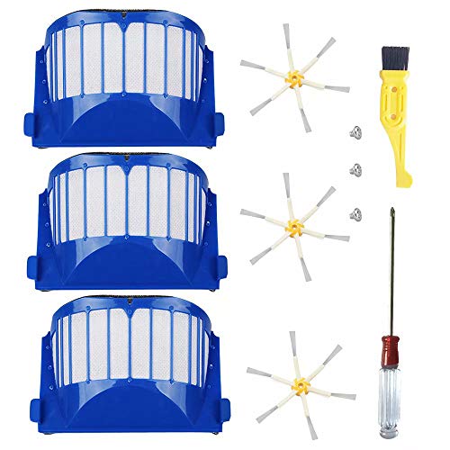 ANBOO for iRobot Roomba 610 620 630 650 660 680 Replacment Filter Side Brush Vacuum Accessories Blue 7pcs