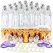 Essential Oil Roller Bottles, KAMOTA 24 Pack 10 ml Clear Glass Roller Bottles with Golden Lids and Stainless Steel Roller Balls (6 Extra Roller Balls, 30 Labels, 2 Opener, 2 Funnels, 2 Dropper)