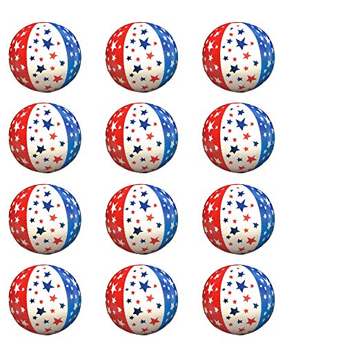 Windy City Novelties (12 Pack) Patriotic Stars & Stripes Theme Inflatable Beach Balls 16 inch - //coolthings.us