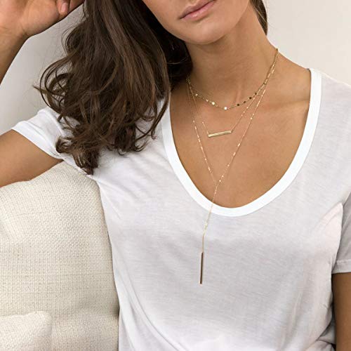 Mevecco Gold Chain Choker Necklace,14K Gold Filled Dainty Cute Lip Clavicle Chain Long Necklace Delicate Fashion Choker Necklace Jewelry Gift For Women #TOP3