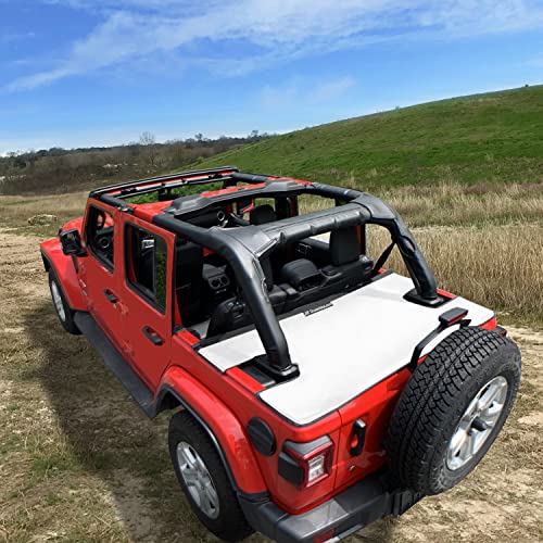 Image of Tonneau Cover for Jeep Wrangler Back Trunk Cargo Cover JL 4-Door, White