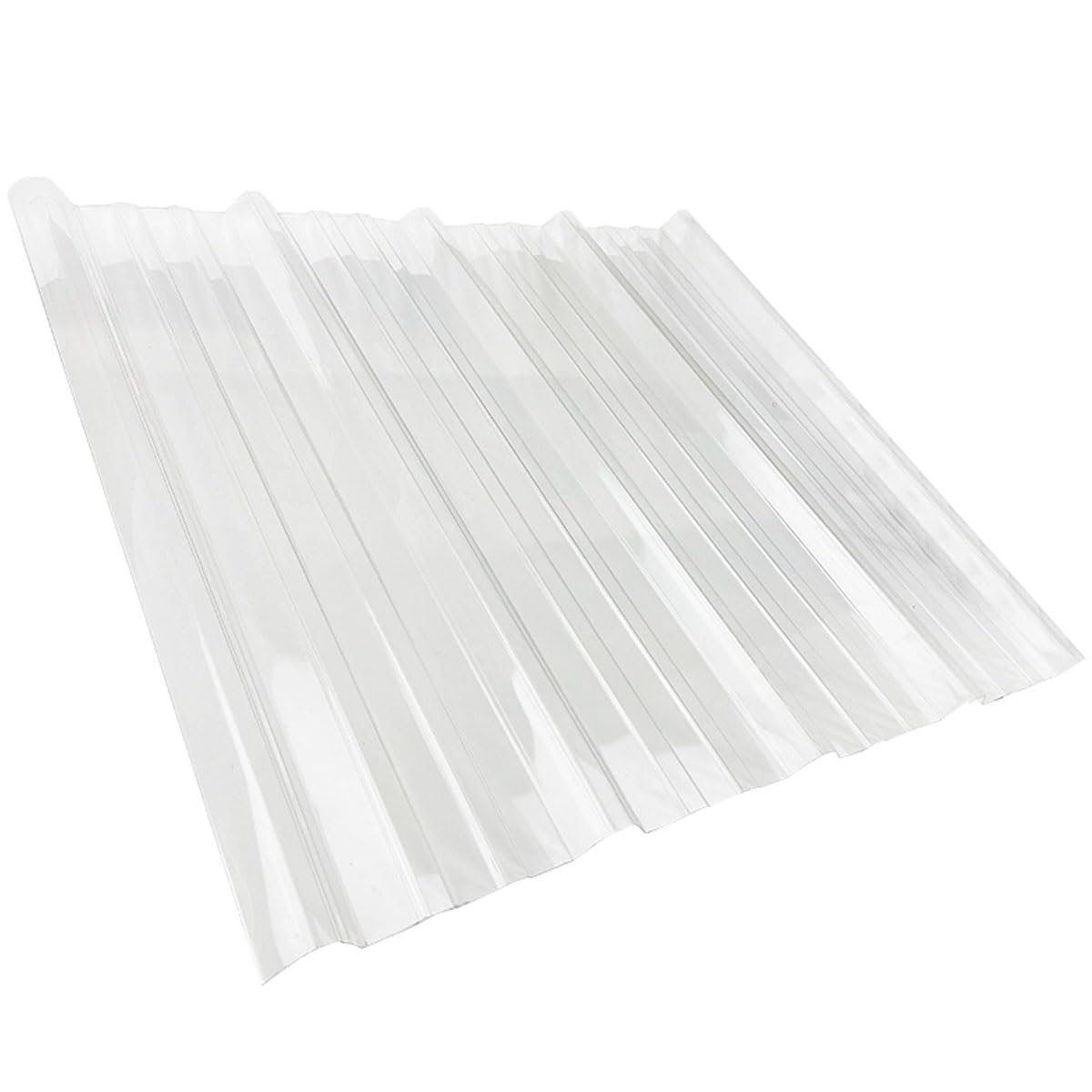 1mm Clear Corrugated Fiberglass Roofing Sheets – 8-Pack (35x31in) Shatterproof Daylighting Panels For Sheds, Greenhouses & Carports
