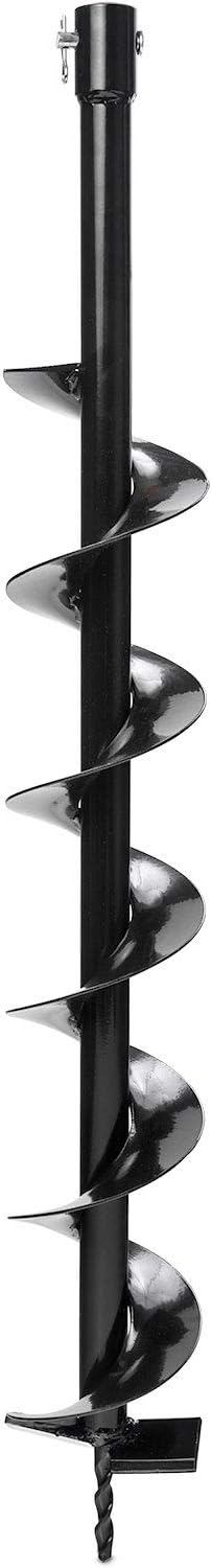Biltek Auger Post Hole Digger Bits 4" x 32" Deep Professional Fence Holes 3/4" Shaft - Perfect for Quickly Digging Holes to Install Fence Posts, Decks, Planting Trees, Shrubs, Ice Fishing, and More!