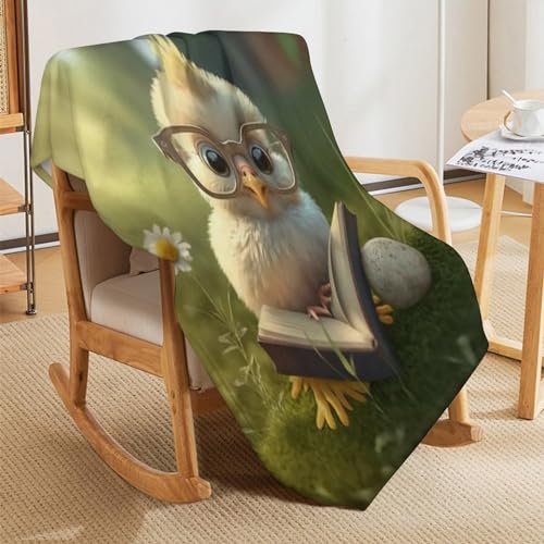 Couverture jeté flannel poulet mignon plaid chaud confortable canapé 140x180