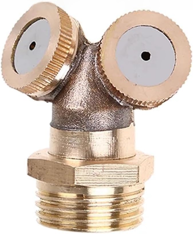 Brass Misting SprayNozzle 2/3 Holes WaterSpray Nozzle AdjustableSpray Nozzles GardenSprinkler lrrigation FittingTools(Style 3)