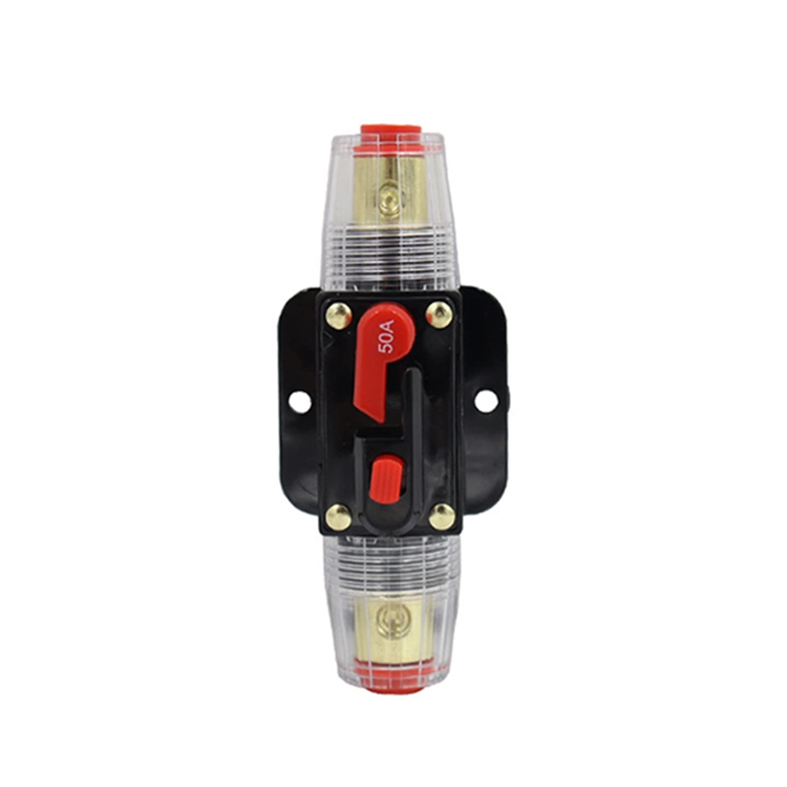 LHNBGTUIW 1pcs 30-150A Circuit Breaker with Automatic Reset DC 12-42V Car Marine Boat Yacht RV Power Insurance Switch Audio Fuse Holder Protect(50a)