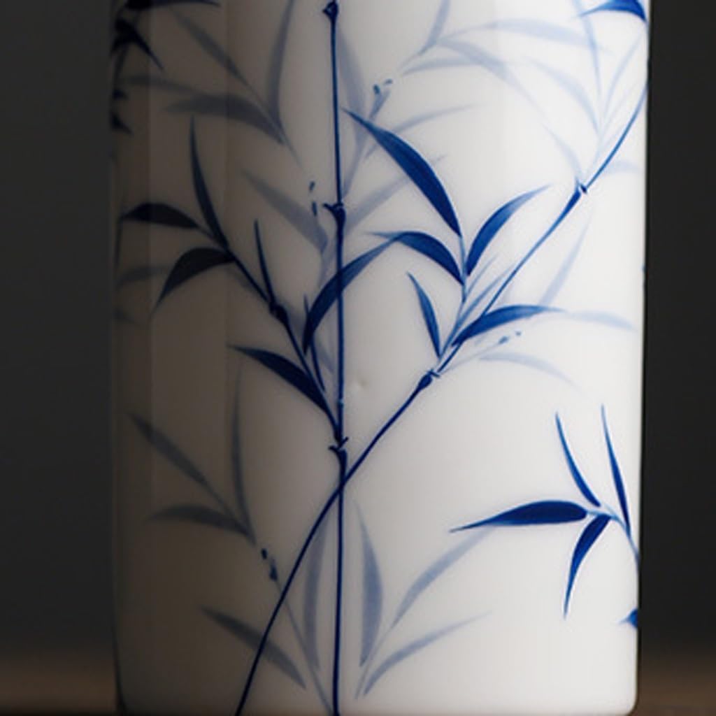 SONGCHAO Sugar Jar Sandalwood Lid Tea Can, Ceramic Warehouse, Hand-Painted, Sealed Storage Tea Canister