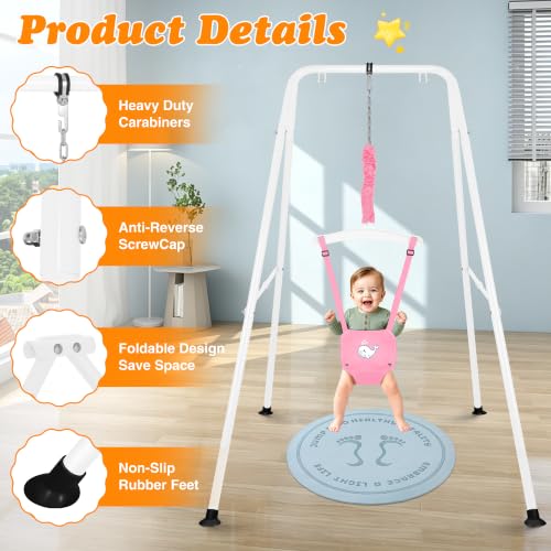 Columpios y Saltadores para Bebés Plegables con Alfombra de Yoga para 6–24 Meses miniatura 3