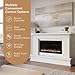 Modern Ember Patton White Mantel Package 64