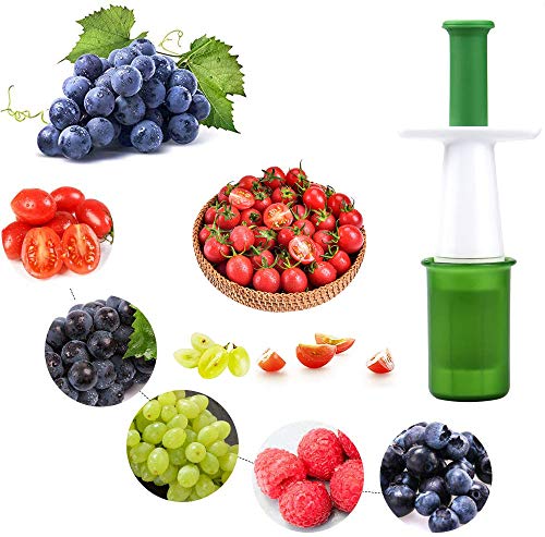 DaPlug Grape Cutter, Tomato Cutter Fruit Vegetable Slicer, Multifunctional Creative Cut Tools for Salad Gadget and Baby Auxiliary Food, Plastic Shell Stainless Steel Blade