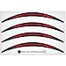 EU-Decals - MioVespa Collection Granturismo Lot de 4 autocollants laminés pour jantes de Vespa GT 200 250 Rouge sur noir