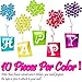 50 Pieces Retro Flower Cutouts Retro 60s Party Favors Paper Flower Cutout Hippie Decor for Christmas Party Decorations(Bright Color)