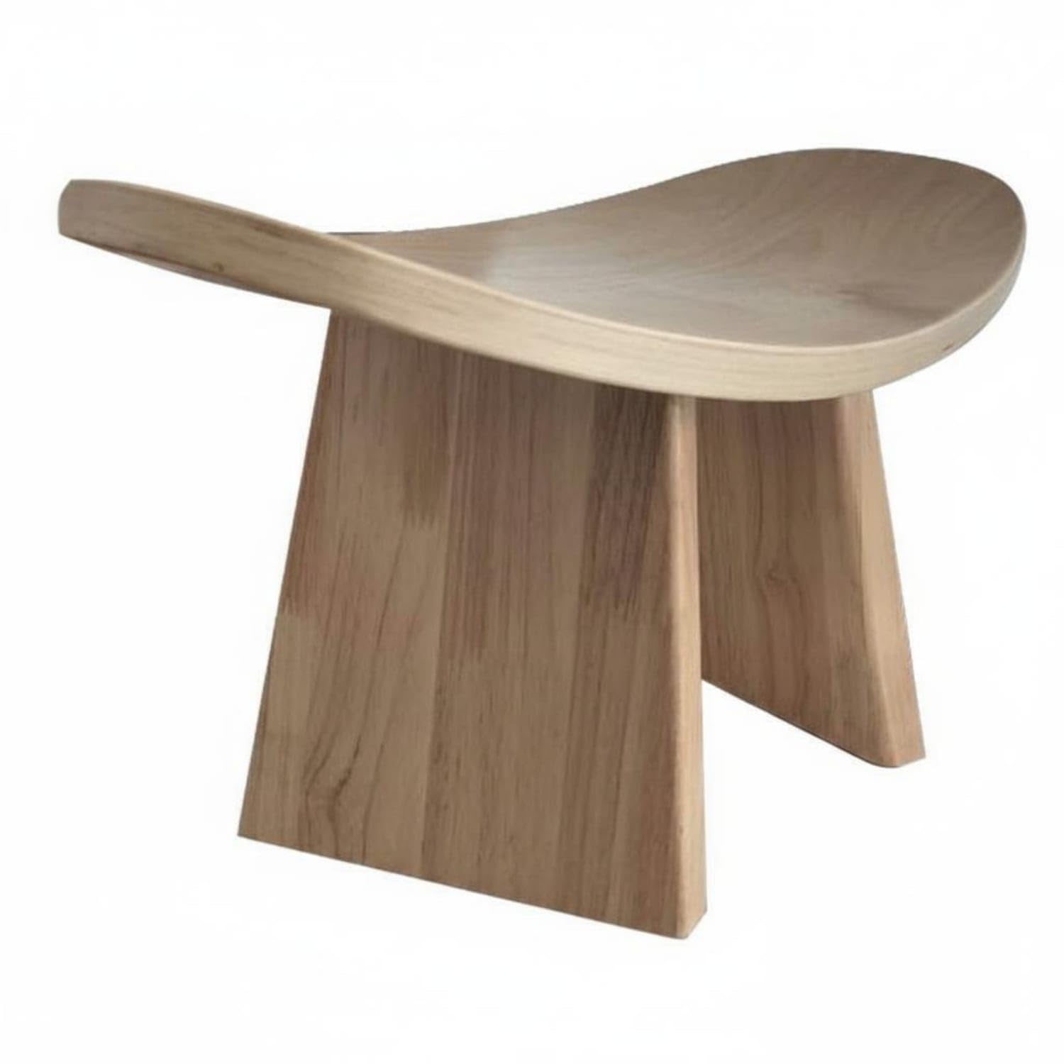 Ergonomic Meditation Bench Natural Materials Solid Wood Kneeling Bench Stable Support Portable Meditation Stool for Meditators, Beginners, Natural L 42x21x23-image-27