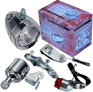 KING Bicycle Motorized Bike Friction Generator Dynamo Headlight Tail Light 12V 6W