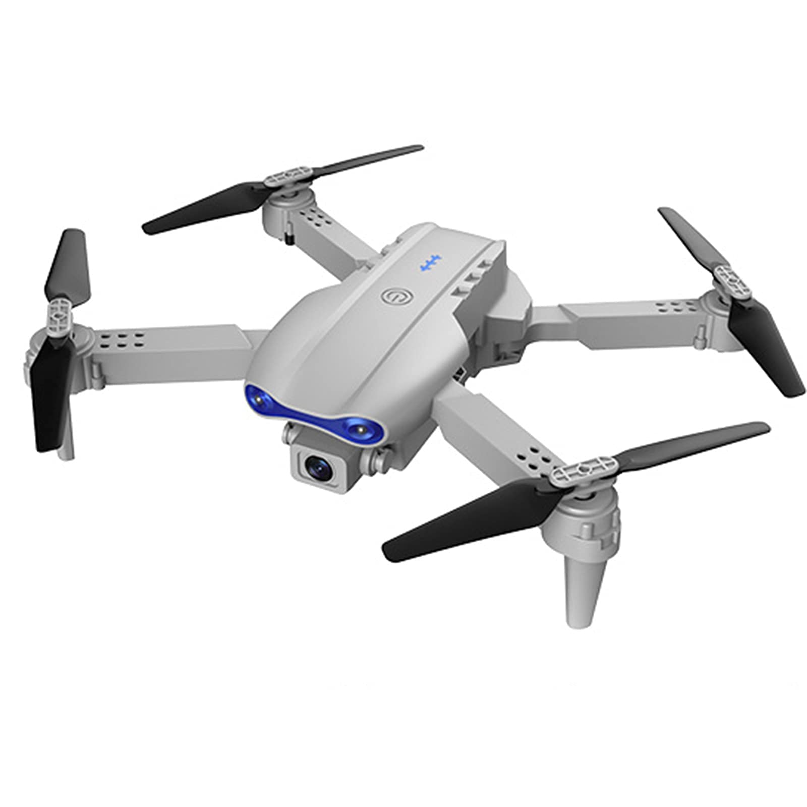 JJDSN E99pro Foldable GPS Drone with 4K UHD Camera for Adults, Quadcopter with Brushless Motor, Auto Return Home, 20Minutes Flight Time, Long Control Range, Includes Carrying Bag,Gray,one Battery