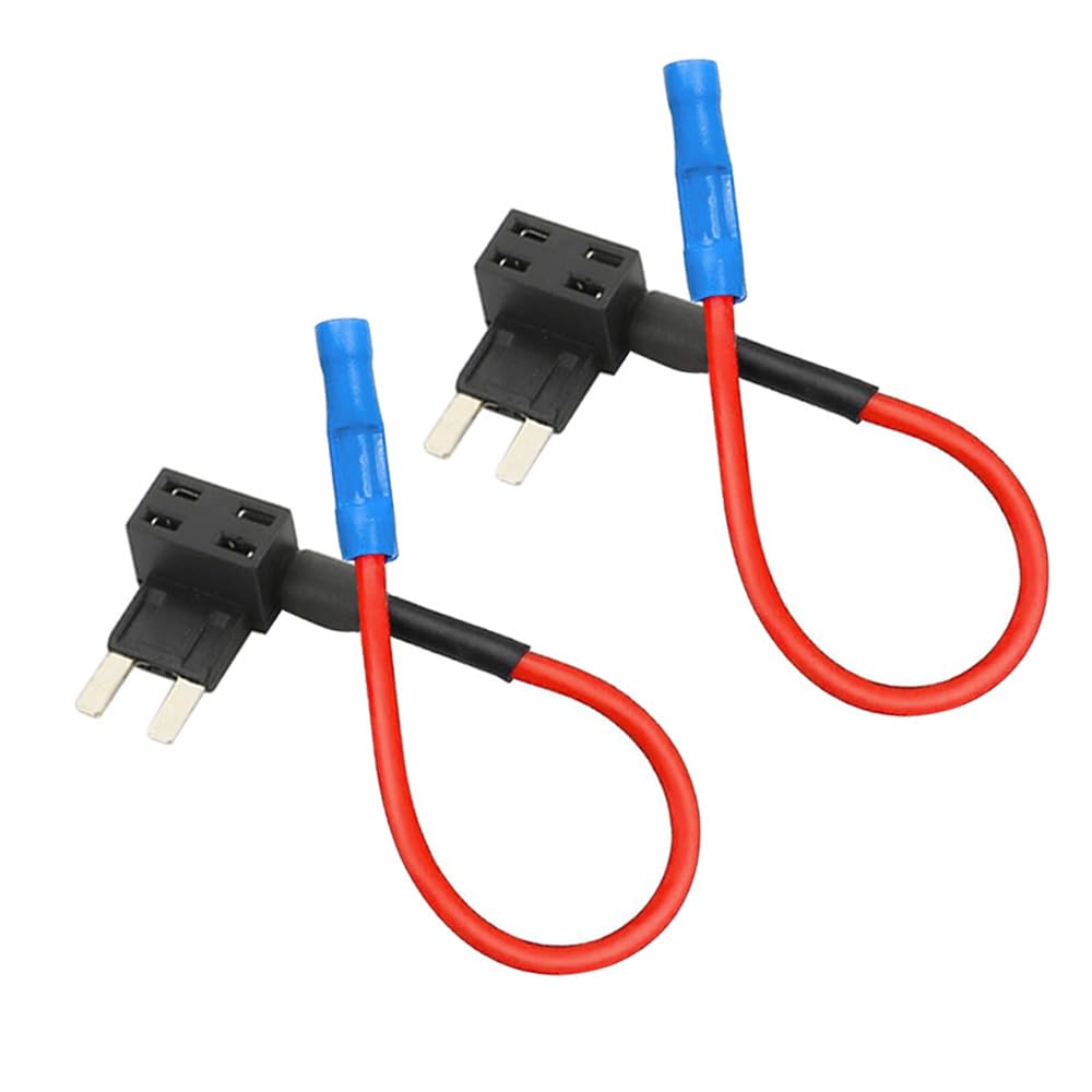 5 Sztuk 12V / 24V Mały Uchwyt Bezpiecznika, Kran Bezpiecznika Samochodowego z Przewodem 16 AWG, Bezpłatne 15 Sztuk Mini Bezpieczników i Ściągacz Bezpieczników (Terminal Zaciskany)