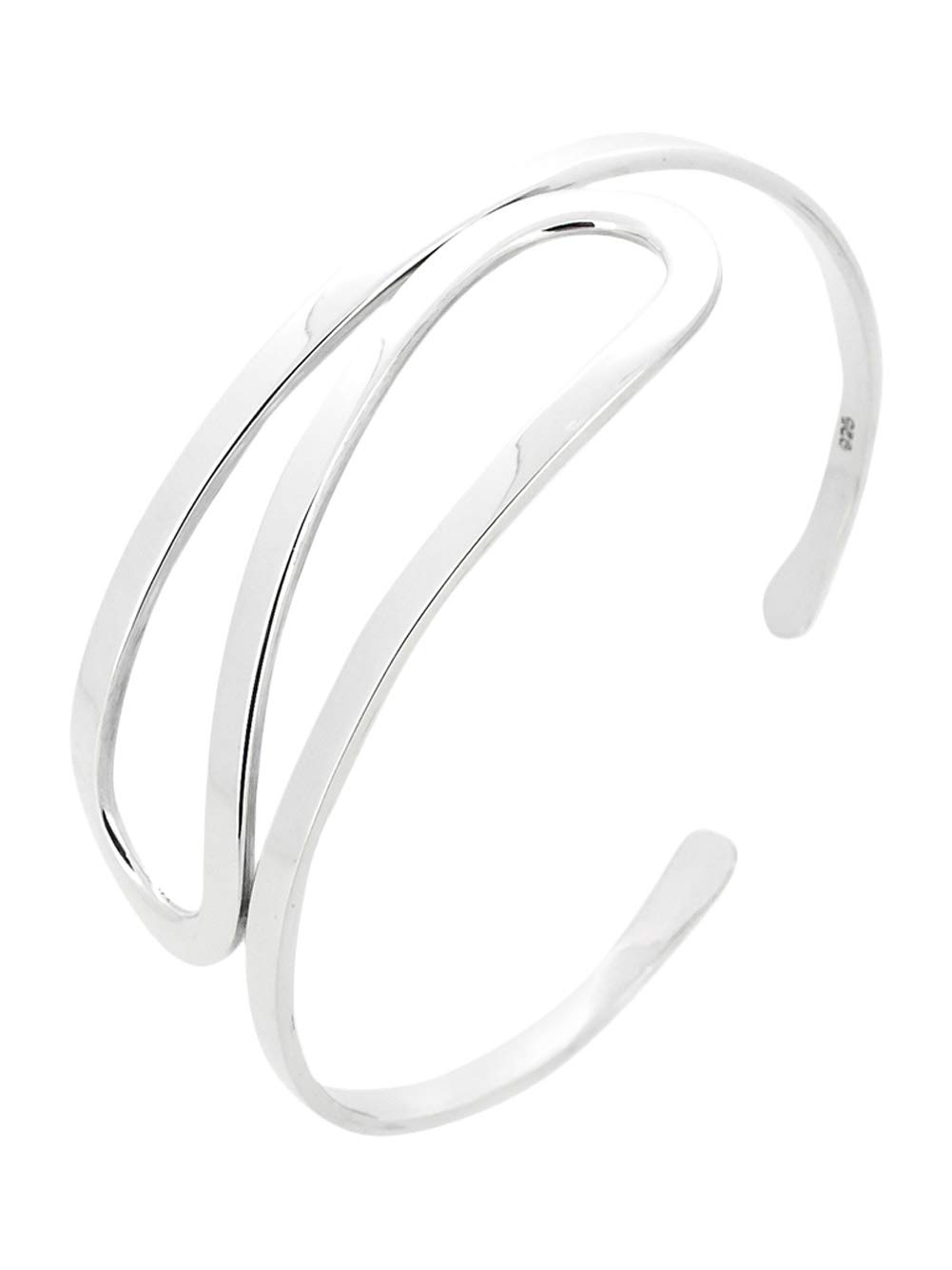 Treasure Bay Bracelet femme classique en argent sterling 925, 17 cm (argent)