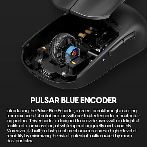 Image of Pulsar Gaming Gears X2V2 Mini Wireless Gaming Mouse, Ultra Lightweight 1.80 oz (51 g), Symmetrical, Optical Switch, 2.4 Ghz 1 ms, 26000 DPI, PAW3395 Sensor (Mini, Wireless, Black)