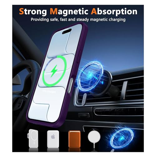 Image of iPhone 17 Air Transparent Case | Shockproof Bumper & Camera Protection | Magsafe Compatible | Sleek Hard Crystal Back Cover for iPhone 17 Air - Purple
