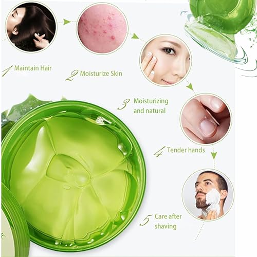 Image of Devkund Aloe Vera Gel | With Pure Aloe Vera | Gel for Face, Hair, Skin Moisturizer | Hydrates and Soothes | With Vitamin E and No Paraben | 400G