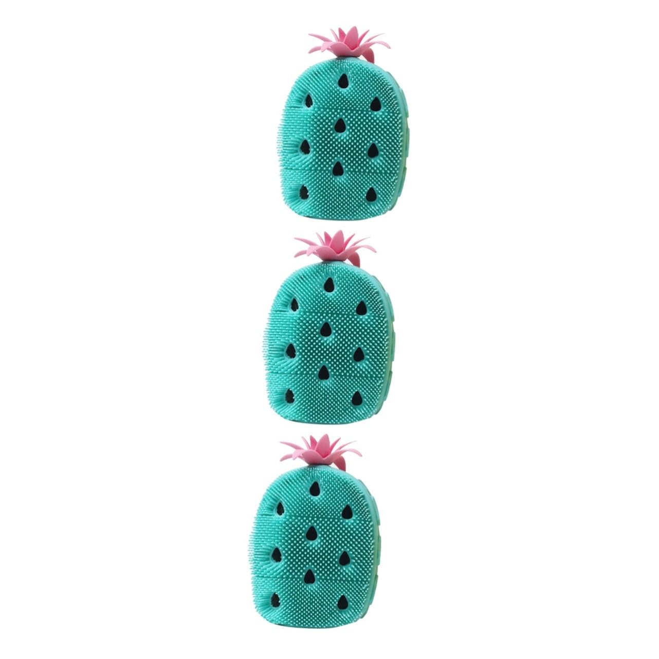 Didiseaon 3piezas Cepillo De Forma De Piña Exfoliador y Masajeador De Espalda Para Azul