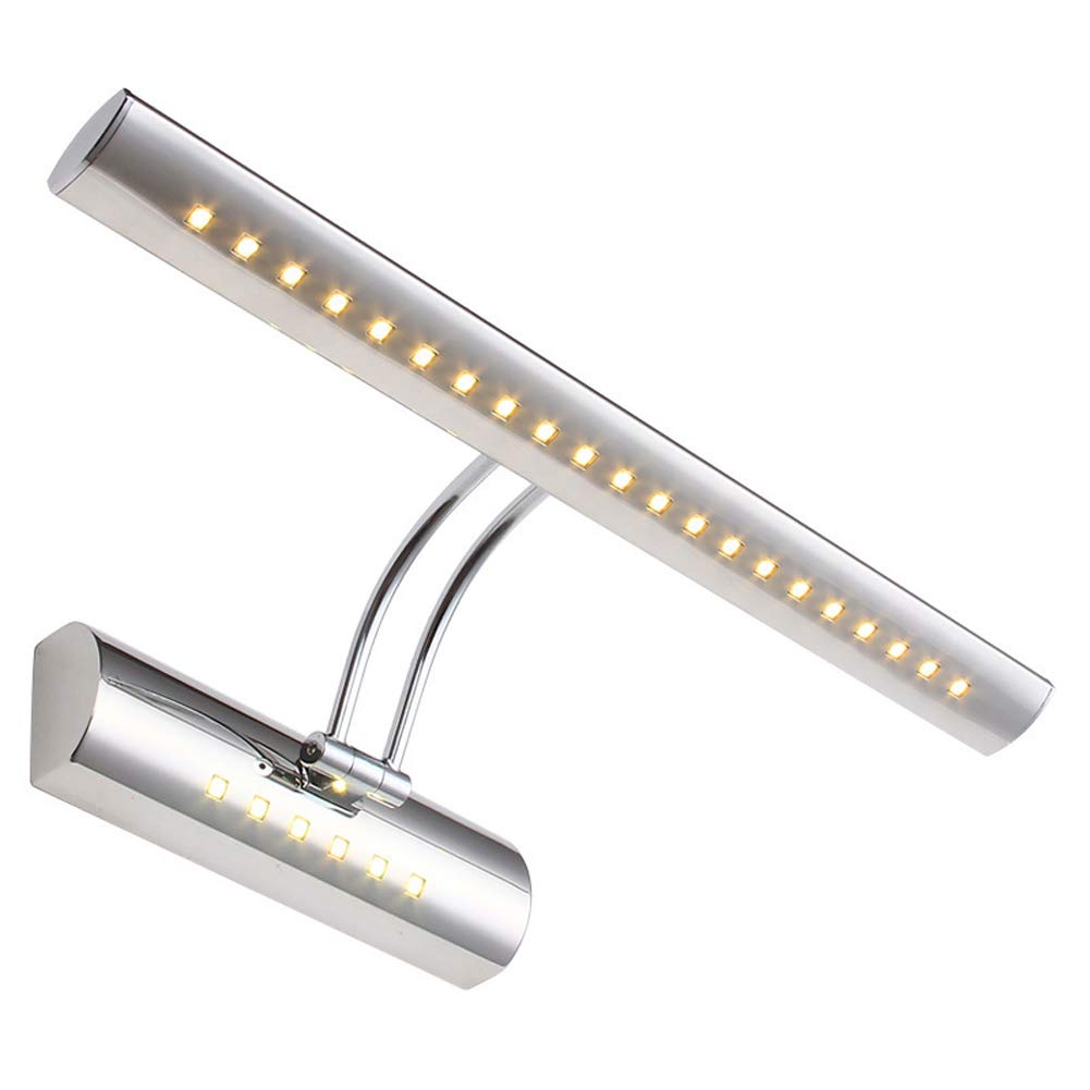 Lampade da toeletta da Bagno, luci da Trucco per Bagno, Applique su Specchio, Luce a LED per Quadri, con Interruttore, Angolo Regolabile, Finitura cromata, CoolWhite, 40 cm 5 W