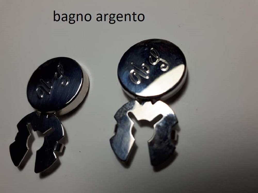 1 par cubrebotones de 18 mm, personalizados, 2 iniciales para cubrebotón, elige color oro, plata etc. Cubrebotones para camisa o puños, unisex, de regalo, llavero