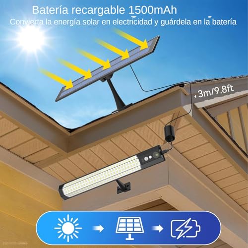 Luces solares para exteriores de cobertizo valla garaje camping y jardín 2