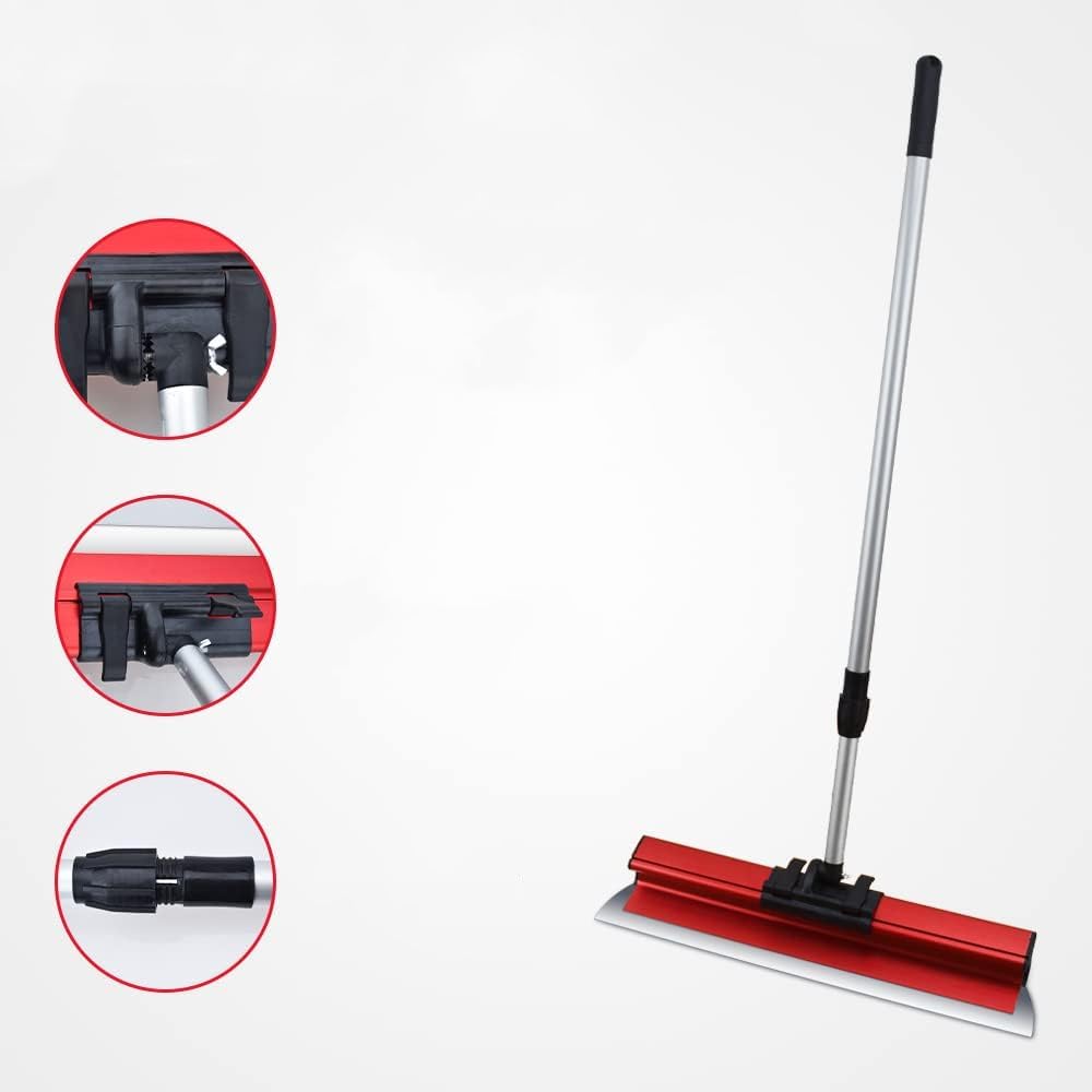 Spatule Enduit Lissage, Lame à Lisser en Acier Inoxydable avec Poignée d'extension, Lame de Spatule pour Enduire les Murs et les Plafonds (25 cm + 40 cm + 60 cm + 80 cm)