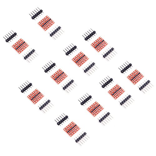 Cylewet 10pcs 3.3 V-5 V 4 canales lógica nivel convertidor bidireccional Módulo de palanca para Arduino (unidades 10) clw1076