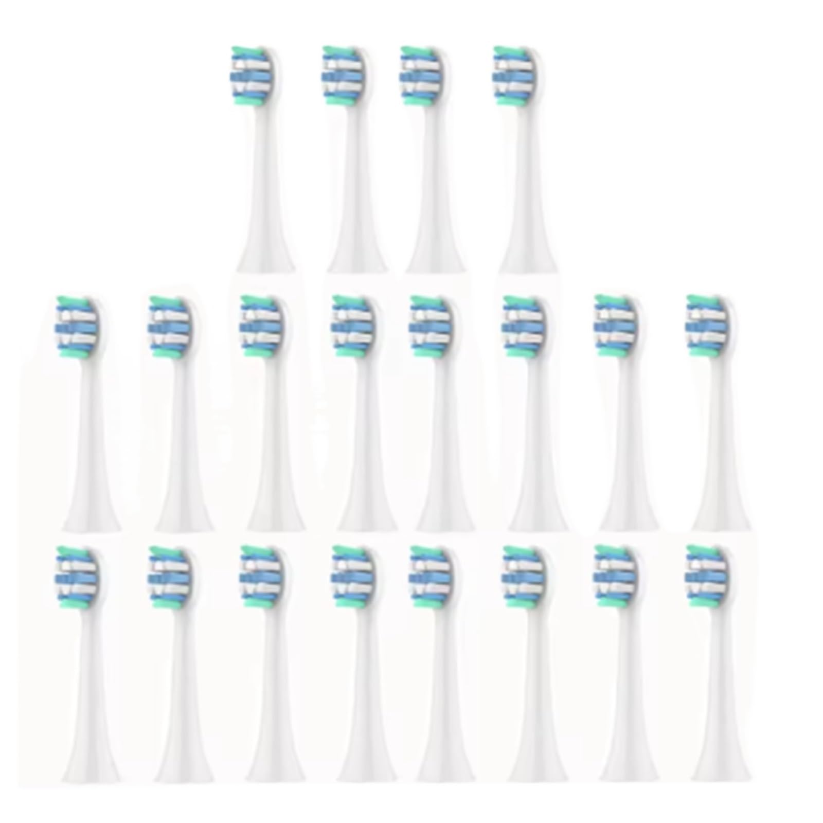 Testine morbide, compatibile con Philips, 4100 6500 6100 7500 | 5300 1100, C1 C2 C3 D12, sistema a scatto, per manici di spazzolino elettrico per adulti(20 pcs)