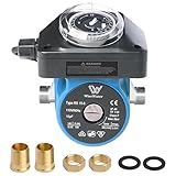 WiseWater 110V Circulation Pump with Timer, 130W 10 GPM Hot Water Recirculating Pump, Circulator Pump with 3/4" to 1/2" NPT Internal Connectors for Boiler, Solar Heater and Hydronic Radiant Heating