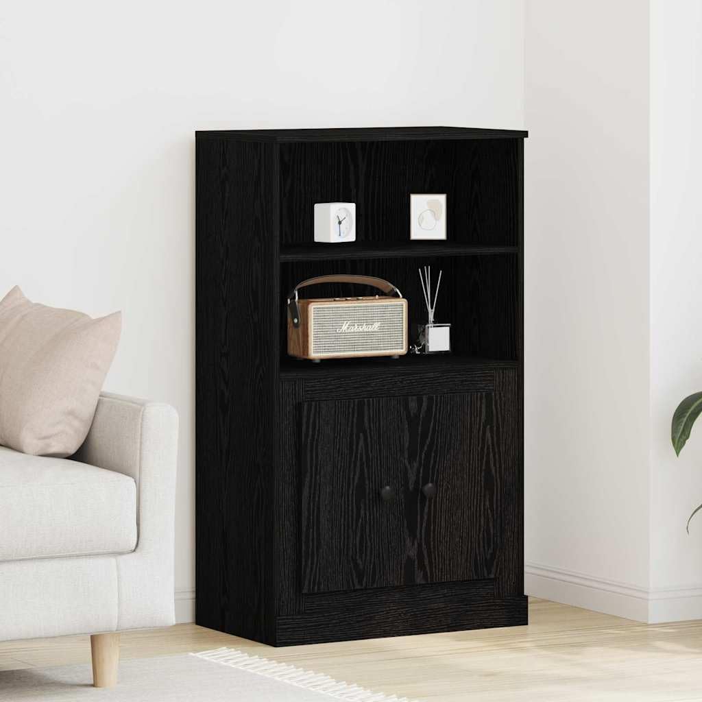 vidaXL Wysoki stół bufetowy Czarny Dąb 60 x 35.5 x 103.5 cm, Stół bufetowy, prostokątny, nowoczesna szafka z dębu, klasyczna komoda, trwałe rozwiązanie do organizacji w domu
