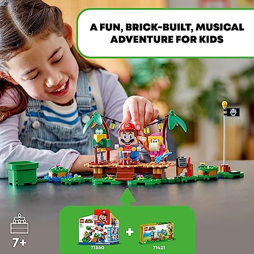 LEGO Super Mario Dixie Kong’s Jungle Jam Expansion Set 71421, Super Mario Gift Set for Boys and Girls Ages 7-9, Buildable Toy Game Featuring 2 Brick Built Super Mario Figures with Musical Accessories image 2