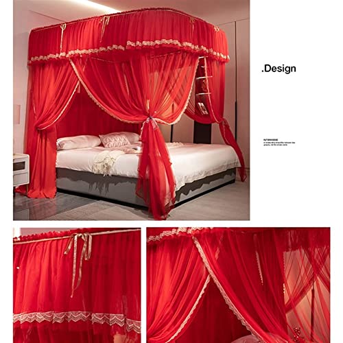 Mosquitera con dosel para cama matrimonial queen y decoración de dormitorio 3
