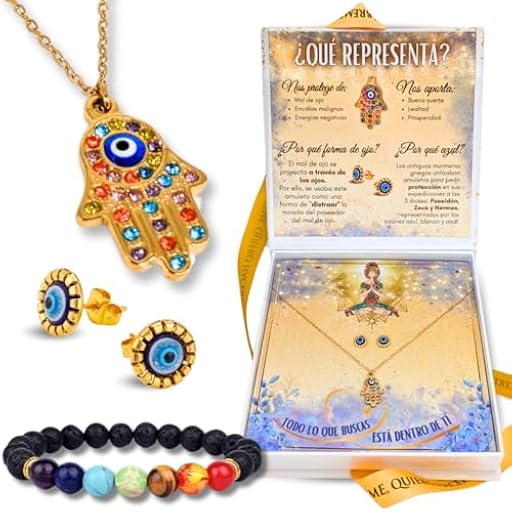 Lidia Pasalodos Mano de Fatima - Amuletos De La Suerte y Proteccion - La Mano de Fatima - Colgante Fatima - Collar Fatima -Amuleto Mal De Ojo - Amuletos De Proteccion - Ojo Turco Colgante - Ojo Turco | Ya disponible en tu tienda friki favorita! En mundofriki.es!